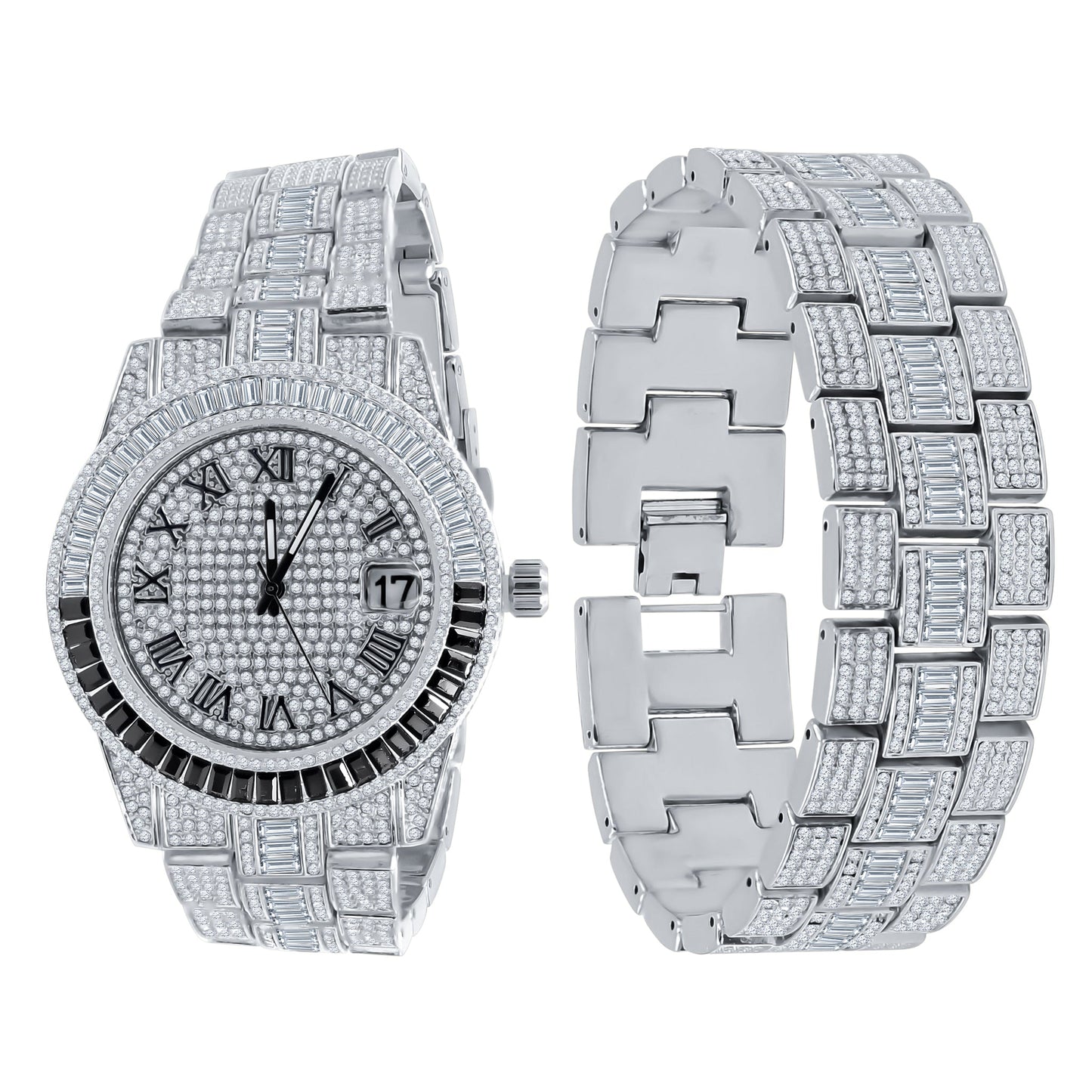 OYSTER CRYSTAL STONES WATCH SET | 530757