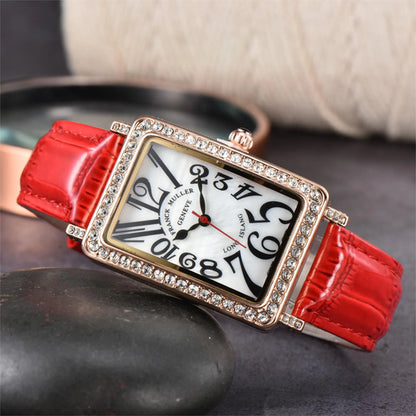 FRANCK MULLER Quartz Watch for Women All Diamond Luxury Waterproof