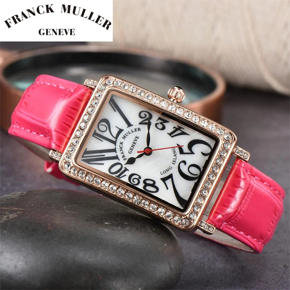 FRANCK MULLER Quartz Watch for Women All Diamond Luxury Waterproof