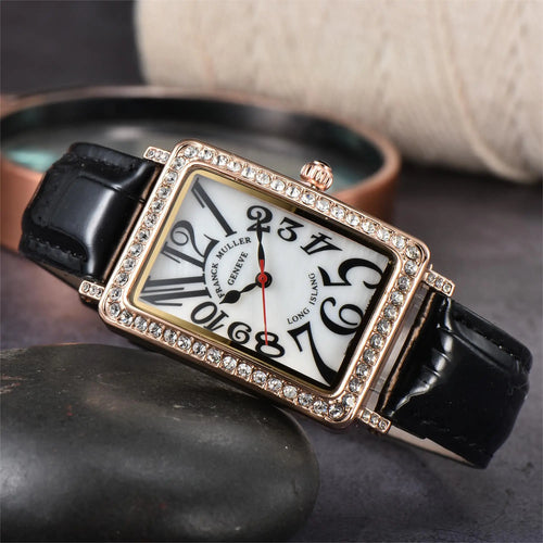 FRANCK MULLER Quartz Watch for Women All Diamond Luxury Waterproof