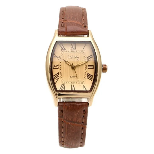 Retro Brown Women Watches Qualities Small Ladies Wristwatches Vintage