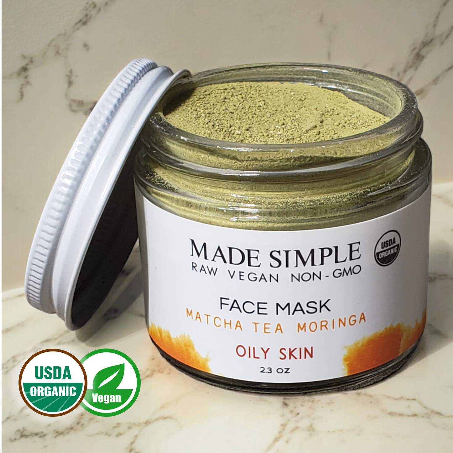 Match Tea Moringa Face Mask - Certified Organic & Vegan