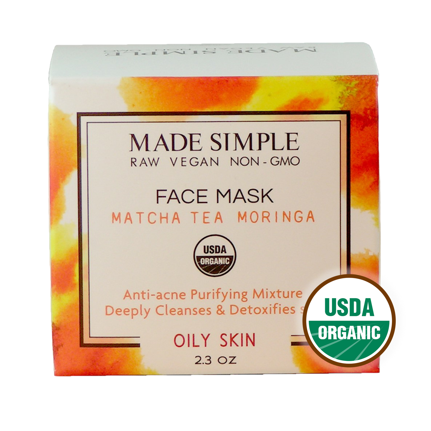 Match Tea Moringa Face Mask - Certified Organic & Vegan