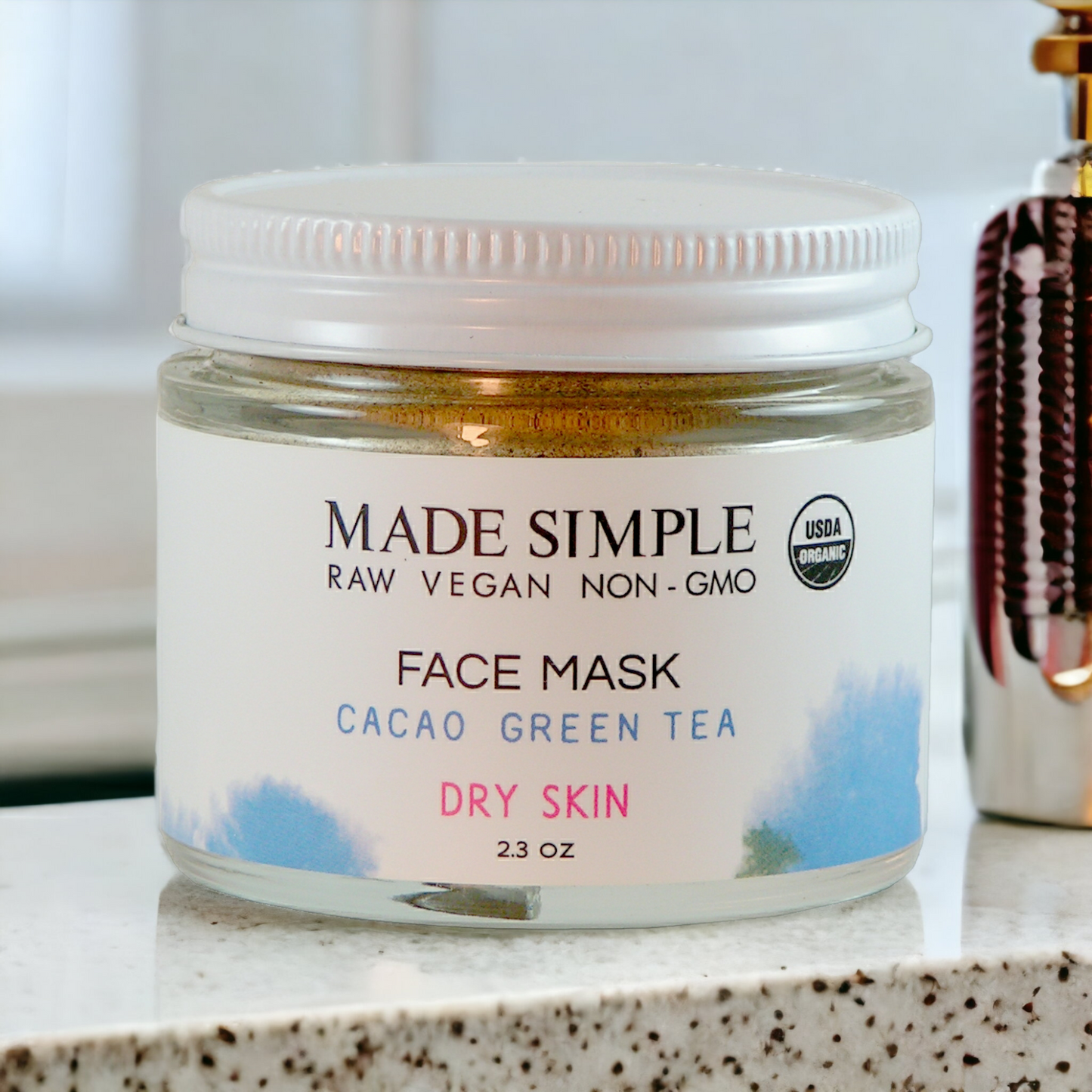 Cacao Green Tea Face Mask - Certified Organic & Vegan