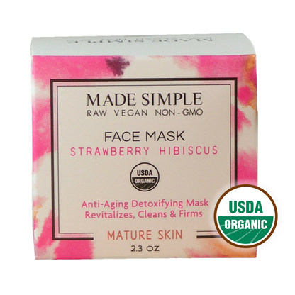 Strawberry Hibiscus Face Mask - Certified Organic & Vegan